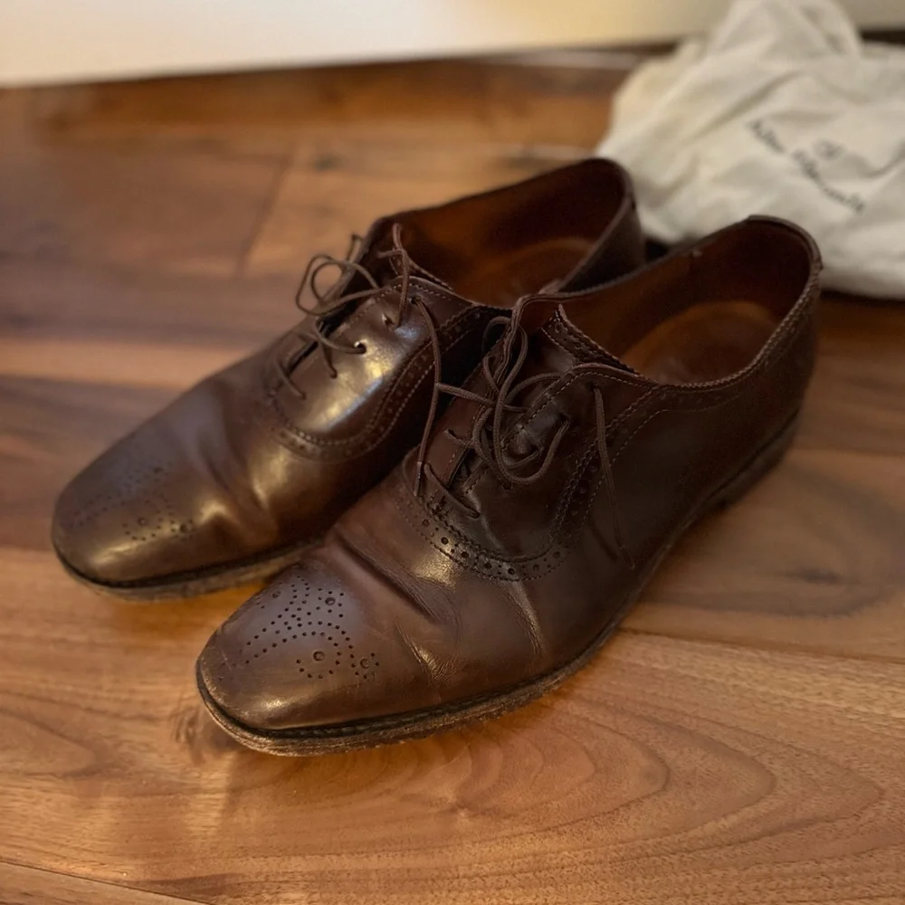 Allen Edmonds Dark Brown Leather Oxfords